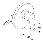 Casa si Gradina - Sanitare - Lavoar baie si accesorii - Baterii sanitare - Baterie dus Kludi Pure&Easy incastrata pentru corp ingropat - Infinity.ro