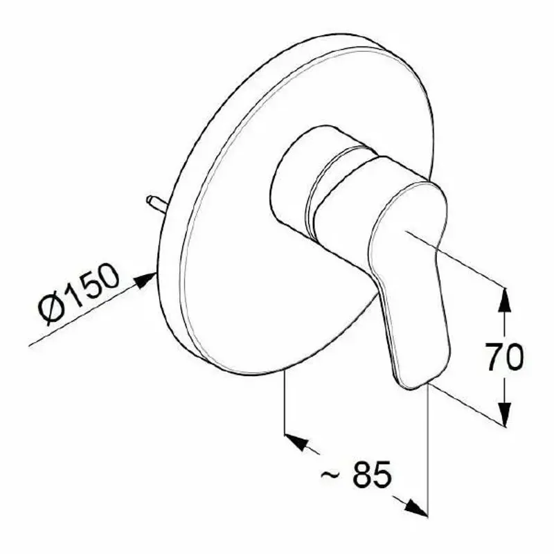 Casa si Gradina - Sanitare - Lavoar baie si accesorii - Baterii sanitare - Baterie dus Kludi Pure&Easy incastrata pentru corp ingropat - Infinity.ro