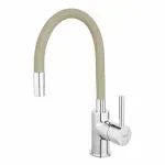 Casa si Gradina - Sanitare - Chiuveta bucatarie si accesorii - Baterii bucatarie - Baterie bucatarie cu pipa flexibila bej Ferro Zumba - Infinity.ro