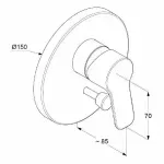 Casa si Gradina - Sanitare - Lavoar baie si accesorii - Baterii sanitare - Set complet sistem de dus Kludi Pure&Easy A-QA Eco 200 incastrat cu baterie de lavoar - Infinity.ro