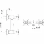Casa si Gradina - Sanitare - Lavoar baie si accesorii - Baterii sanitare - Baterie dus Retro New - Infinity.ro