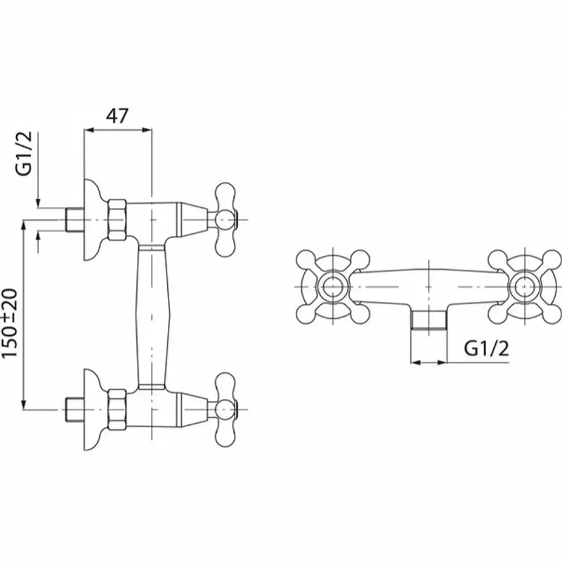 Casa si Gradina - Sanitare - Lavoar baie si accesorii - Baterii sanitare - Baterie dus Retro New - Infinity.ro