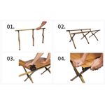 Casa si Gradina - Gradina si terasa - Mobilier exterior - Seturi mobila gradina - Masa pentru camping cu sistem de pliere rapida, cadru ultra usor din aluminiu, 118x60x45cm, maro - Infinity.ro