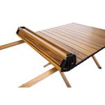 Casa si Gradina - Gradina si terasa - Mobilier exterior - Seturi mobila gradina - Masa pentru camping cu sistem de pliere rapida, cadru ultra usor din aluminiu, 118x60x45cm, maro - Infinity.ro