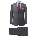 Fashion, accesorii si bijuterii - Barbati - Imbracaminte - Costume barbati - Costum barbati 2 piese Gri 5 Poliester - Infinity.ro