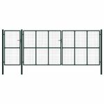 Casa si Gradina - Constructii - Usi interior, exterior si garaj - Usi garaj - Poarta de gard cu blocare Verde 175 cm Otel - Infinity.ro