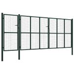 Casa si Gradina - Constructii - Usi interior, exterior si garaj - Usi garaj - Poarta de gard cu blocare Verde 175 cm Otel - Infinity.ro