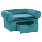 Petshop - Accesorii petshop - Culcusuri si custi - Culcusuri si saltele - Canapea pentru caini cu depozitare Turcoaz 75 x 50 x 38cm Plus - Infinity.ro