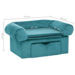 Petshop - Accesorii petshop - Culcusuri si custi - Culcusuri si saltele - Canapea pentru caini cu depozitare Turcoaz 75 x 50 x 38cm Plus - Infinity.ro