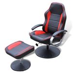 Casa si Gradina - Mobilier - Scaune si fotolii - Fotolii - Fotoliu de cursa rabatat Negru si rosu 70 x 107 x 98 cm - Infinity.ro
