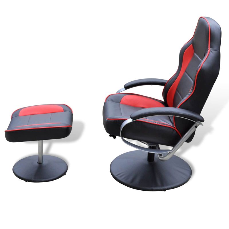 Casa si Gradina - Mobilier - Scaune si fotolii - Fotolii - Fotoliu de cursa rabatat Negru si rosu 70 x 107 x 98 cm - Infinity.ro