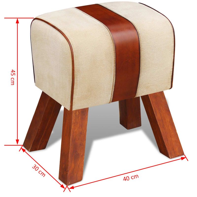 Casa si Gradina - Mobilier - Scaune si fotolii - Tabureti - Taburet pentru Carti Maro Piele - Infinity.ro