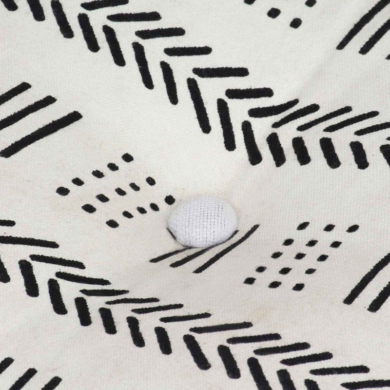 Casa si Gradina - Mobilier - Scaune si fotolii - Tabureti - Taburet geometric Gri si alb 40 x 40 x 40 cm tesatura - Infinity.ro