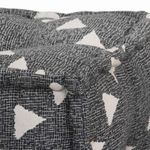 Casa si Gradina - Mobilier - Scaune si fotolii - Tabureti - Taburet geometric Gri si alb 40 x 40 x 40 cm tesatura - Infinity.ro