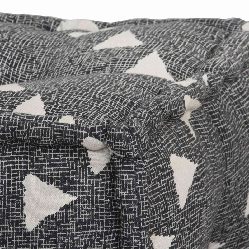 Casa si Gradina - Mobilier - Scaune si fotolii - Tabureti - Taburet geometric Gri si alb 40 x 40 x 40 cm tesatura - Infinity.ro