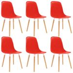 Casa si Gradina - Mobilier - Scaune si fotolii - Scaune - Scaune de dining 6 pcs Rosu 47 x 50.5 x 83 cm - Infinity.ro