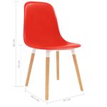 Casa si Gradina - Mobilier - Scaune si fotolii - Scaune - Scaune de dining 6 pcs Rosu 47 x 50.5 x 83 cm - Infinity.ro