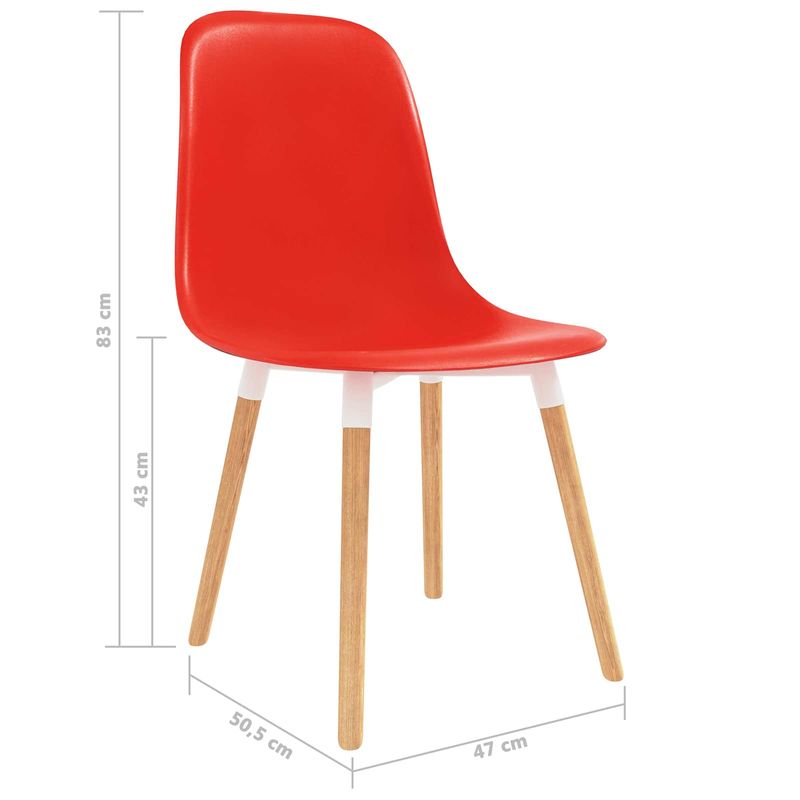 Casa si Gradina - Mobilier - Scaune si fotolii - Scaune - Scaune de dining 6 pcs Rosu 47 x 50.5 x 83 cm - Infinity.ro