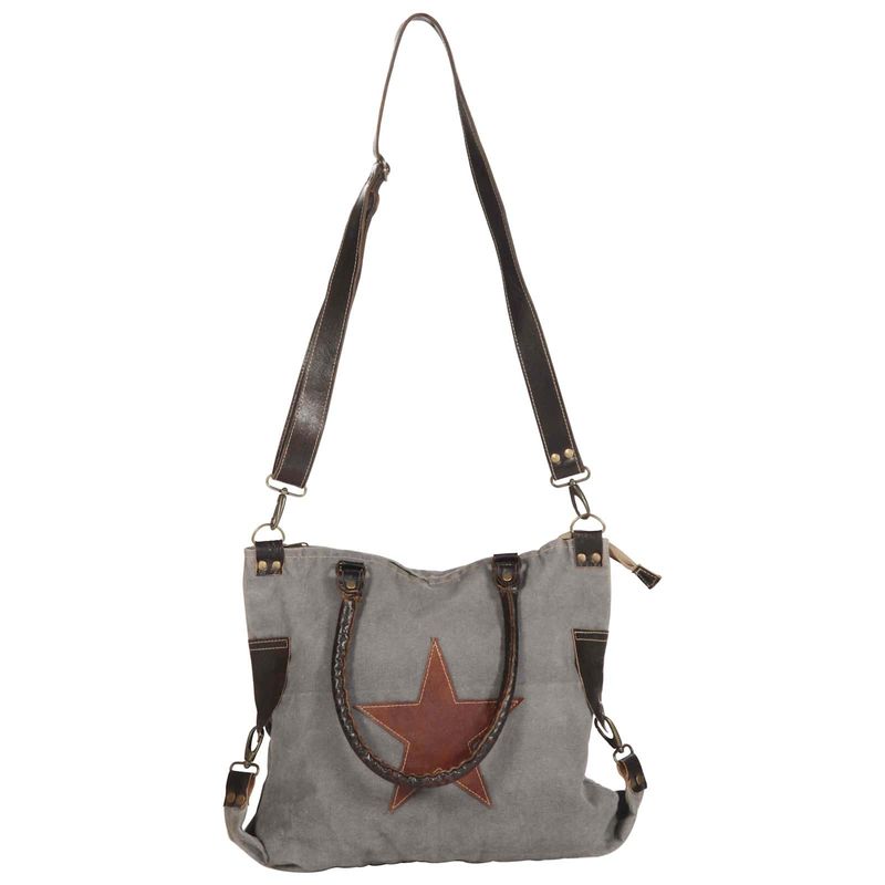Fashion, accesorii si bijuterii - Femei - Accesorii femei - Genti si rucsacuri femei - Geanta Star Gri inchis 63 x 41 cm Panza - Infinity.ro