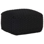 Casa si Gradina - Mobilier - Scaune si fotolii - Tabureti - Taburet Pouffe Negru 50 x 50 x 30 cm - Infinity.ro
