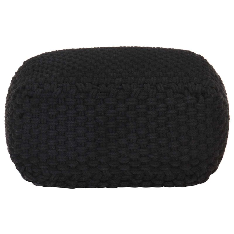 Casa si Gradina - Mobilier - Scaune si fotolii - Tabureti - Taburet Pouffe Negru 50 x 50 x 30 cm - Infinity.ro