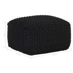 Casa si Gradina - Mobilier - Scaune si fotolii - Tabureti - Taburet Pouffe Negru 50 x 50 x 30 cm - Infinity.ro