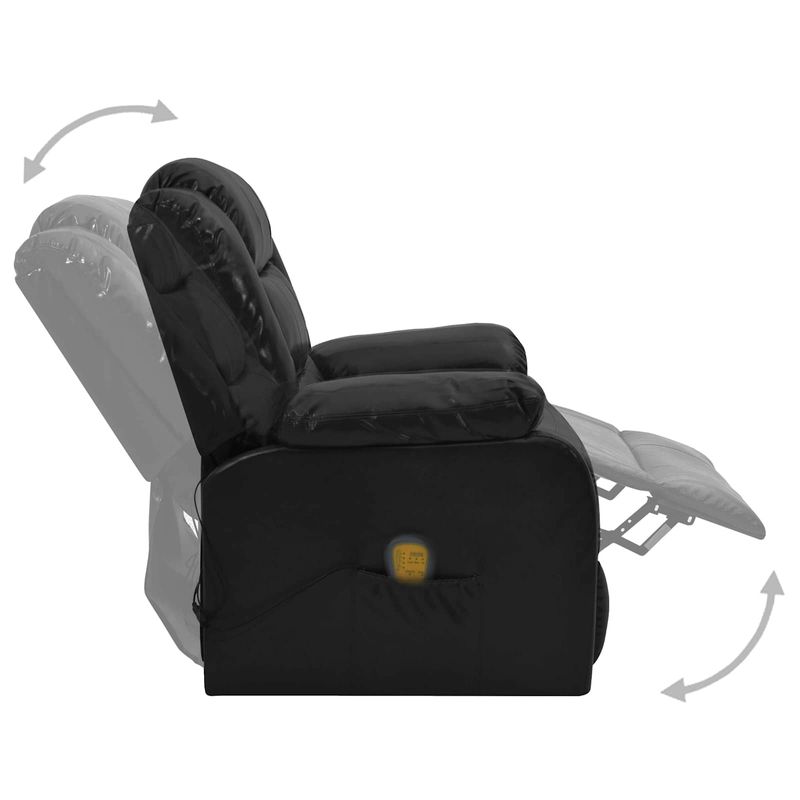 Ingrijire personala si Cosmetice - Sanatate si wellness - Articole wellness - Fotolii de masaj - Fotoliu reclinabil electric cu Masaj Negru 92 x 93 x 98 cm - Infinity.ro