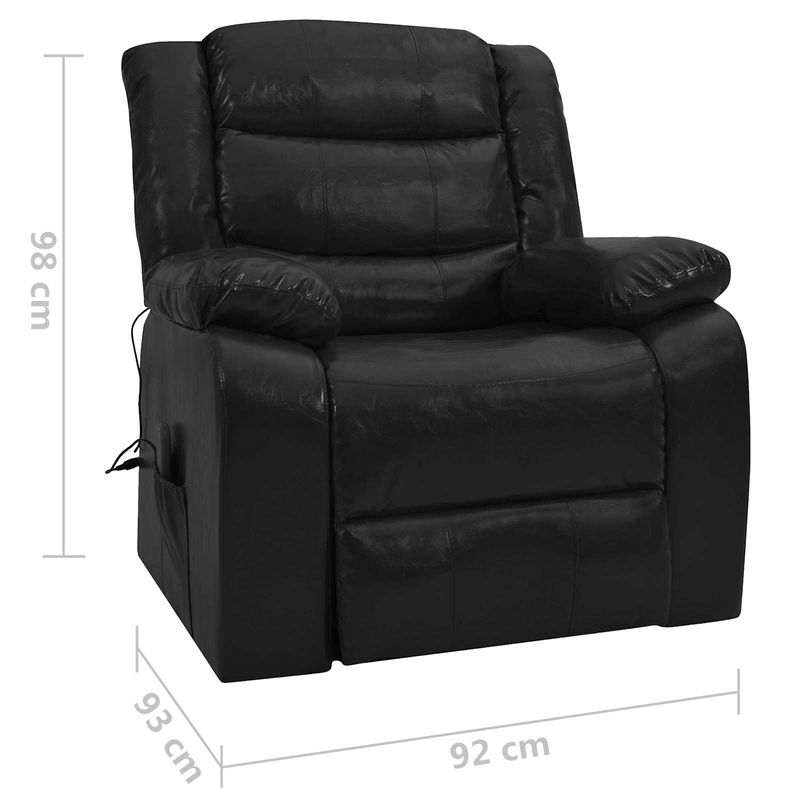 Ingrijire personala si Cosmetice - Sanatate si wellness - Articole wellness - Fotolii de masaj - Fotoliu reclinabil electric cu Masaj Negru 92 x 93 x 98 cm - Infinity.ro