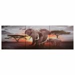 Casa si Gradina - Decoratiuni - Tablouri - Pictura pe panza Animal Print Multicolour 120 x 40 cm Panza - Infinity.ro