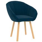 Casa si Gradina - Mobilier - Scaune si fotolii - Scaune - Scaun de sufragerie albastru 62 x 58 x 76 cm Catifea - Infinity.ro