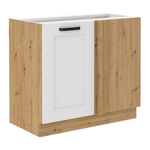 Casa si Gradina - Mobilier - Dulapuri si sifoniere - Dulapuri - Dulap inferior, alb/stejar artizan, LULA 105 ND 1F BB - Infinity.ro