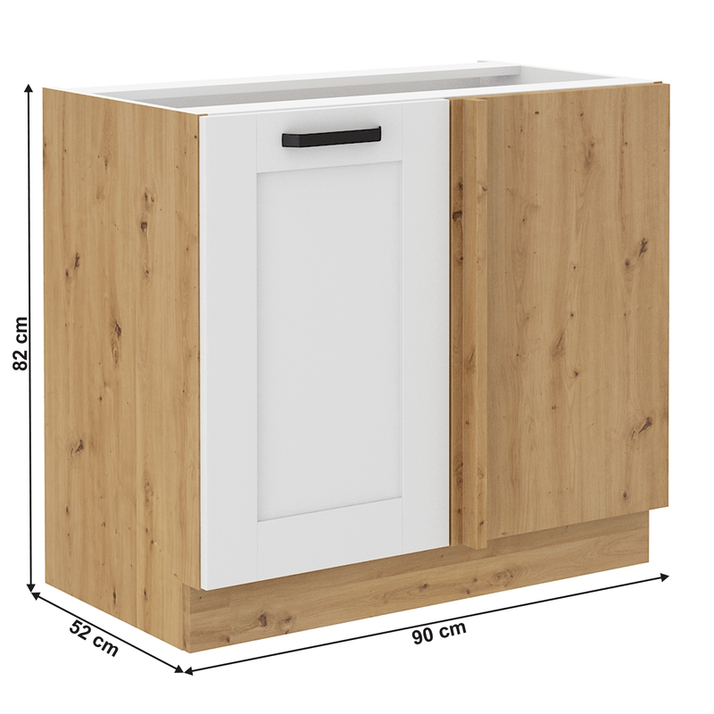 Casa si Gradina - Mobilier - Dulapuri si sifoniere - Dulapuri - Dulap inferior, alb/stejar artizan, LULA 105 ND 1F BB - Infinity.ro