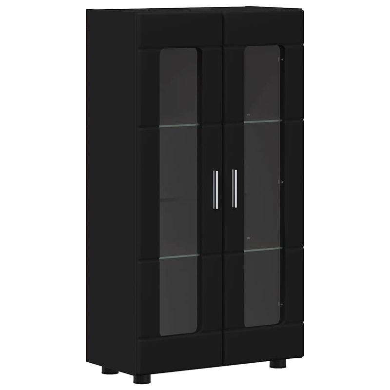 Casa si Gradina - Mobilier - Seturi de mobilier - Seturi living - Set comoda TV cu sertar cu Raft cu usa Negru Lemn compozit - Infinity.ro