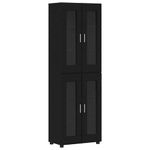 Casa si Gradina - Mobilier - Seturi de mobilier - Seturi living - Set comoda TV cu sertar cu Raft cu usa Negru Lemn compozit - Infinity.ro