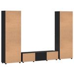 Casa si Gradina - Mobilier - Seturi de mobilier - Seturi living - Set comoda TV cu sertar cu Raft cu usa Negru Lemn compozit - Infinity.ro