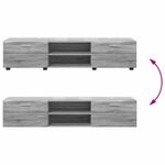 Casa si Gradina - Mobilier - Seturi de mobilier - Seturi living - Set comoda TV cu sertar cu Raft cu usa Gri Sonoma Lemn compozit - Infinity.ro