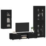 Casa si Gradina - Mobilier - Seturi de mobilier - Seturi living - Set comoda TV cu sertar cu Raft Pe perete Negru Lemn compozit - Infinity.ro