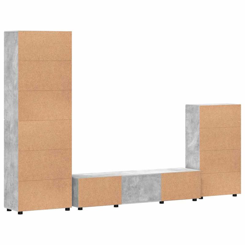 Casa si Gradina - Mobilier - Seturi de mobilier - Seturi living - Set comoda TV cu sertar cu Raft Gri din beton Lemn compozit - Infinity.ro