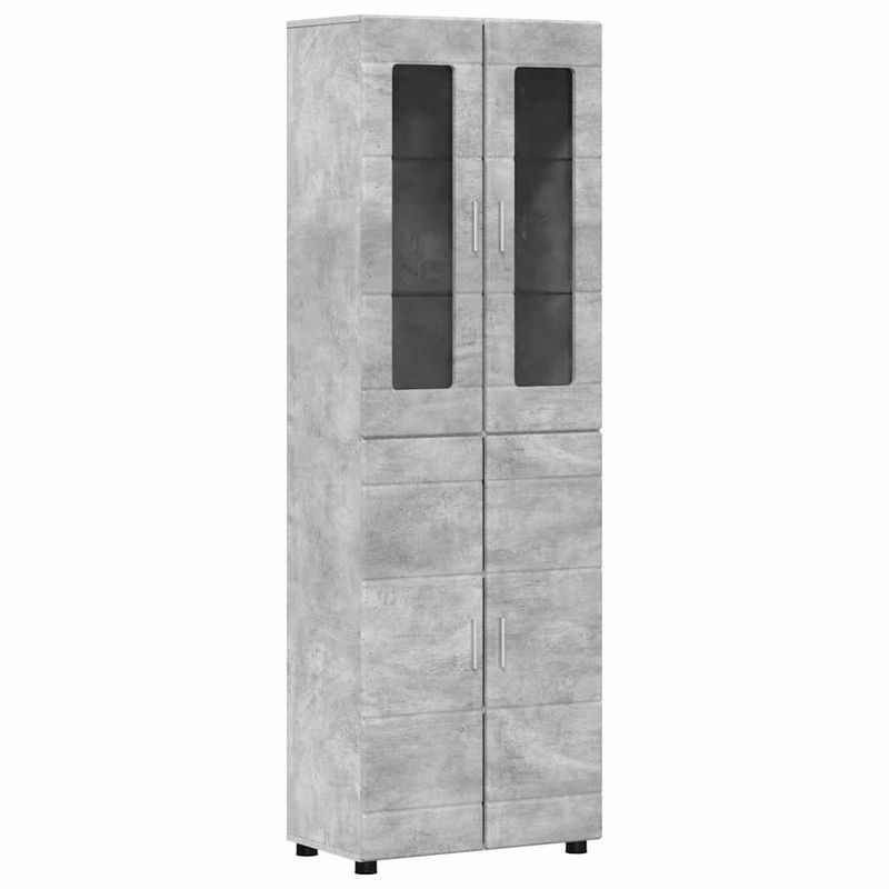 Casa si Gradina - Mobilier - Seturi de mobilier - Seturi living - Set comoda TV cu sertar cu Raft Gri din beton Lemn compozit - Infinity.ro