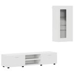 Casa si Gradina - Mobilier - Seturi de mobilier - Seturi living - Set comoda TV cu sertar cu Raft Pe perete Alb Lemn compozit - Infinity.ro
