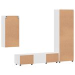 Casa si Gradina - Mobilier - Seturi de mobilier - Seturi living - Set comoda TV cu sertar cu Raft cu usa Alb lucios Lemn compozit - Infinity.ro