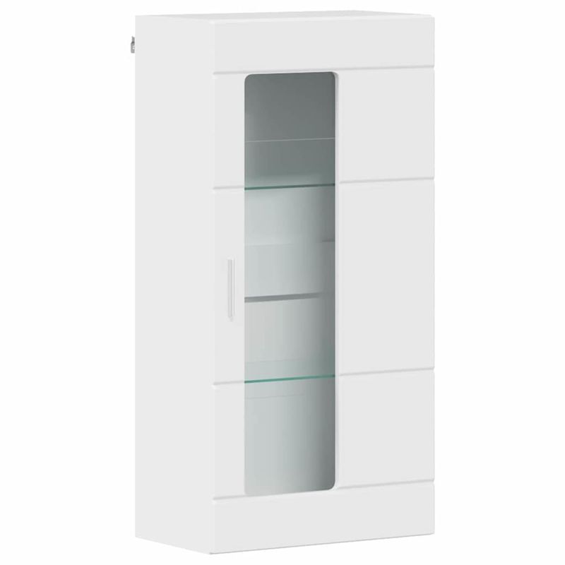 Casa si Gradina - Mobilier - Seturi de mobilier - Seturi living - Set comoda TV cu sertar cu Raft cu usa Alb lucios Lemn compozit - Infinity.ro