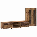 Casa si Gradina - Mobilier - Seturi de mobilier - Seturi living - Set comoda TV cu sertar cu Raft cu usa Lemn vechi Lemn compozit - Infinity.ro