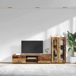 Casa si Gradina - Mobilier - Seturi de mobilier - Seturi living - Set comoda TV cu sertar cu Raft cu usa Lemn vechi Lemn compozit - Infinity.ro