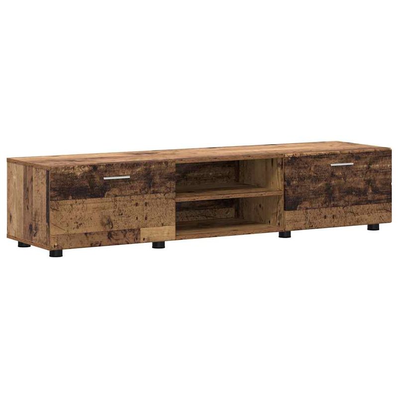 Casa si Gradina - Mobilier - Seturi de mobilier - Seturi living - Set comoda TV cu sertar cu Raft cu usa Lemn vechi Lemn compozit - Infinity.ro