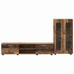Casa si Gradina - Mobilier - Seturi de mobilier - Seturi living - Set comoda TV cu sertar cu Raft cu usa Lemn vechi Lemn compozit - Infinity.ro