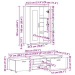 Casa si Gradina - Mobilier - Seturi de mobilier - Seturi living - Set comoda TV cu sertar cu Raft cu usa Lemn vechi Lemn compozit - Infinity.ro