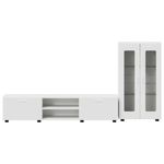 Casa si Gradina - Mobilier - Seturi de mobilier - Seturi living - Set comoda TV cu sertar cu Raft cu depozitare Alb Lemn compozit - Infinity.ro