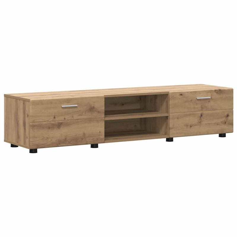 Casa si Gradina - Mobilier - Seturi de mobilier - Seturi living - Set comoda TV cu sertar cu Raft Stejar Artizanal Lemn compozit - Infinity.ro