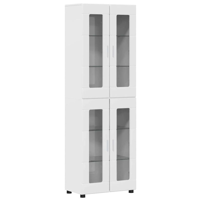 Casa si Gradina - Mobilier - Seturi de mobilier - Seturi living - Set comoda TV cu sertar cu Raft cu usa Alb lucios Lemn compozit - Infinity.ro
